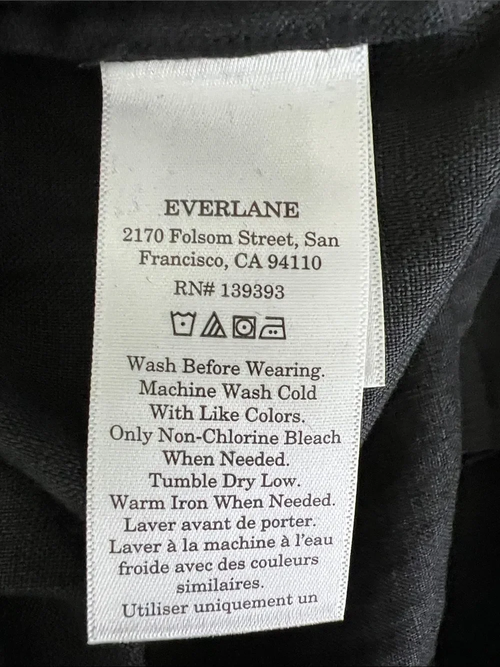 New Everlane THE DRAWSTRING PANT IN LINEN Black Size XXS